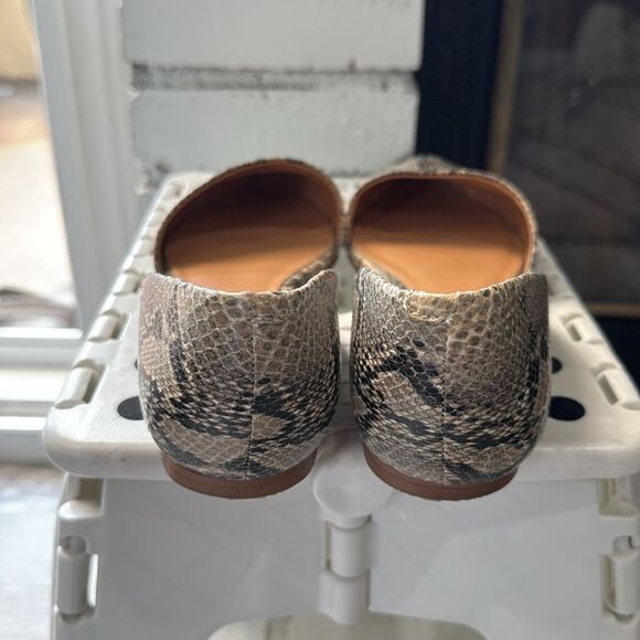 J.crew Women d'Orsay flats Pointed Size 8.5 Grey Black Cream Classic - Picture 3 of 6